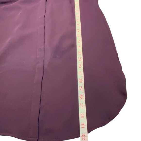 CHICO’S Long Sleeve Relaxed Fit Burgundy Tunic Blouse with Back Pleats US Sz S - Picture 7 of 10